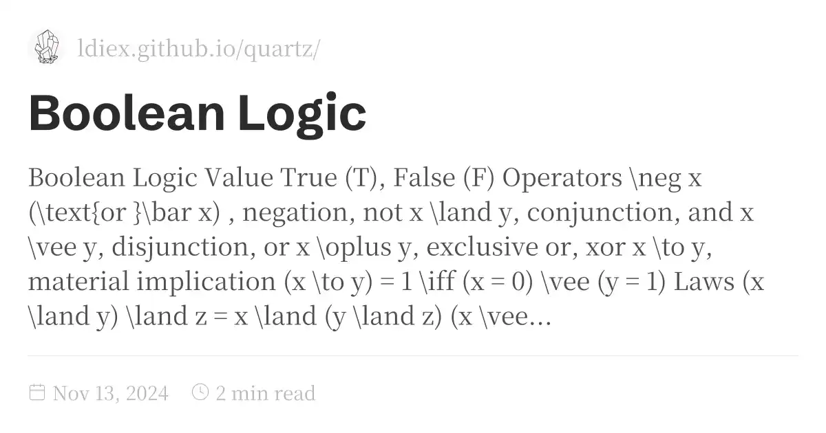 Boolean Logic